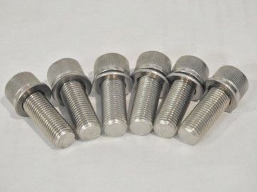 BLOWER TOP PULLEY BOLT SET -  6 -3/8-24 X  1"  Allen w AN Washers  All Known Roots Blowers